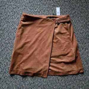 NWT Super Soft Banana Republic Brown Micro Suede Skirt Size 6